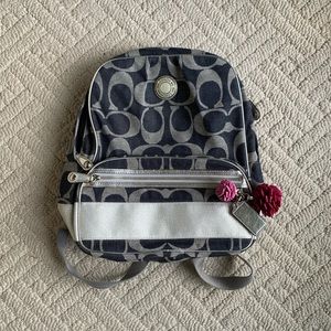 COACH BACKPACK WITH DECORATIVE KEY CHAIN